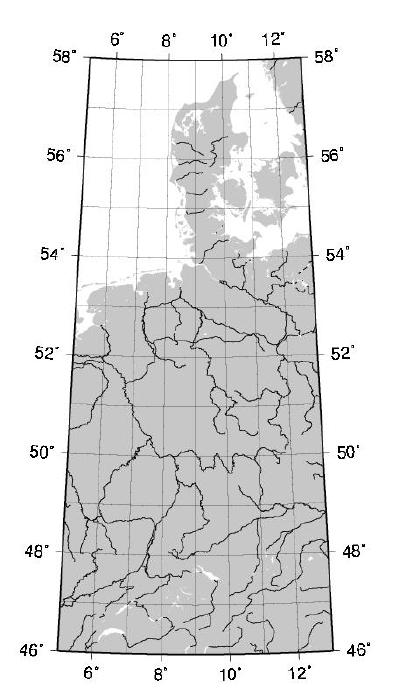 Gausche Projektion Deutschland