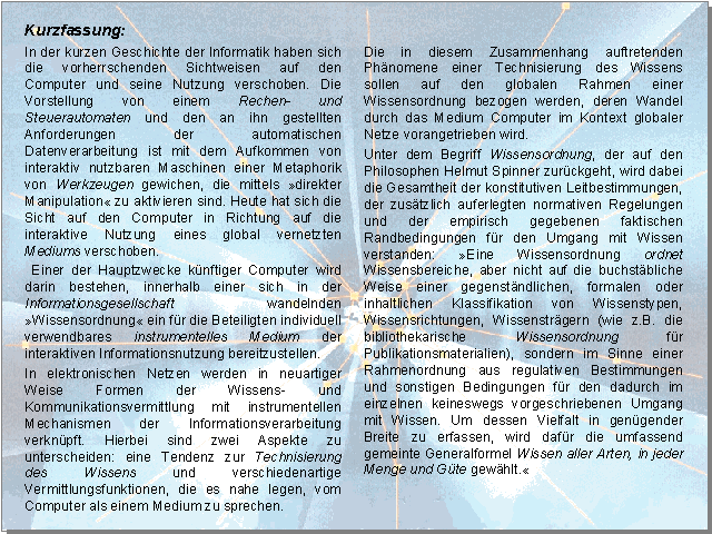 Inhaltliche Schwerpunkte