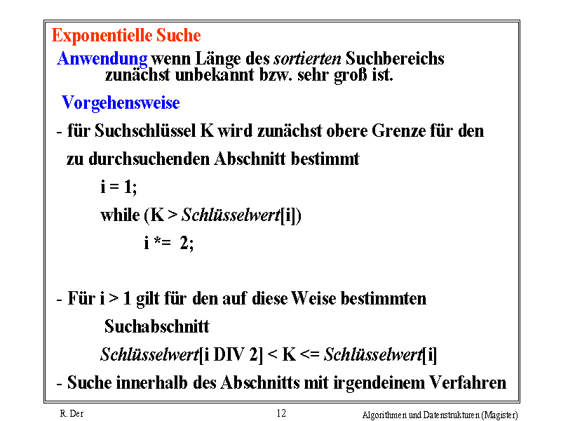 Exponentielle Suche